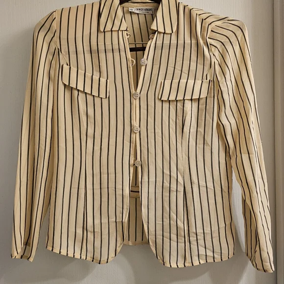 Vintage Giorgio Armani Blouse possibly Resort 2010 Runway Size IT 40 Size US 6
